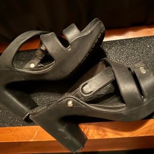 Crocs with 4 inch heel. Gently worn almost new